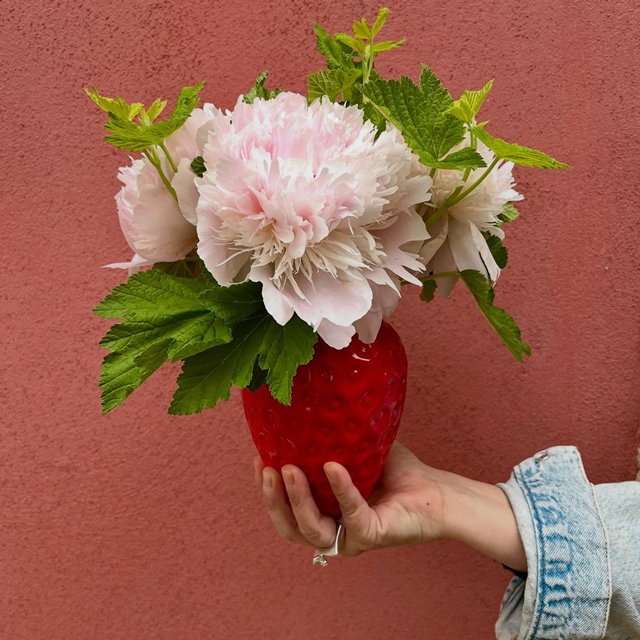 Un cadeau de saison pour sa maman ! Vase fraise et pivoines, une attention gourmande disponible en ligne et en boutique. Un cadeau idéal pour la Fête des Mères! Un simple clic et vous ferez plaisir à votre maman. 2 tailles disponibles S et M Taille S pour le visuel #fetedesmères #pivoine #fleuristebiarritz #vase #deco #livraisonbiarritz #mamanjetaime #fleuriste